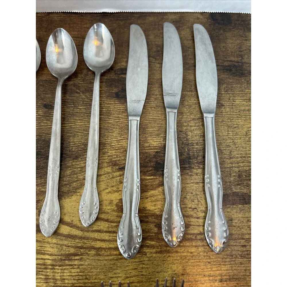 Hampton Hall Carolyn Stainless Flatware Mixed Lot 23 Pc Replacement Set Vintage